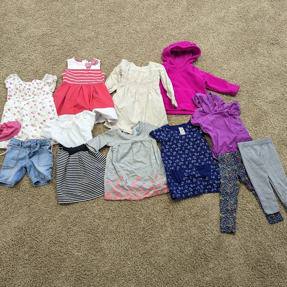 2t girls lot dresses shorts shirt sweatshirt Gap Gymboree Oshkosh